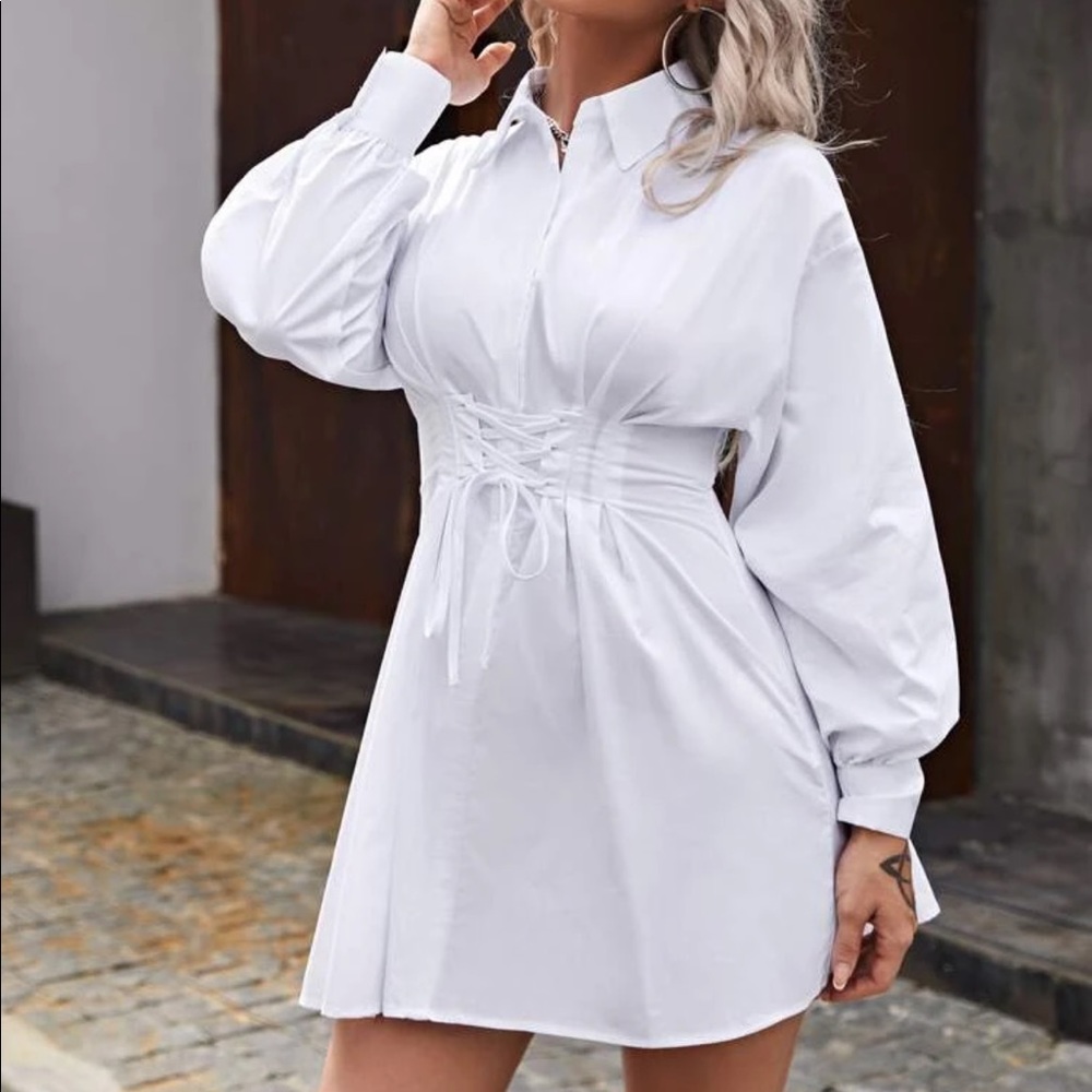 White Corset Dress, Size Small